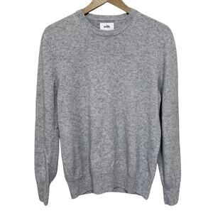 Huckberry Wills 100% Cashmere Sweater Men’s M Light Gray Crewneck Pullover